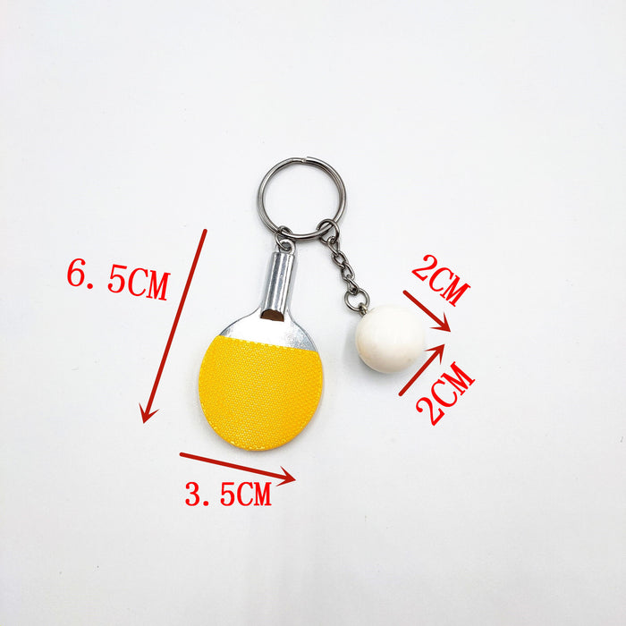 Wholesale Table tennis racket keychain pendant, table tennis fan souvenir