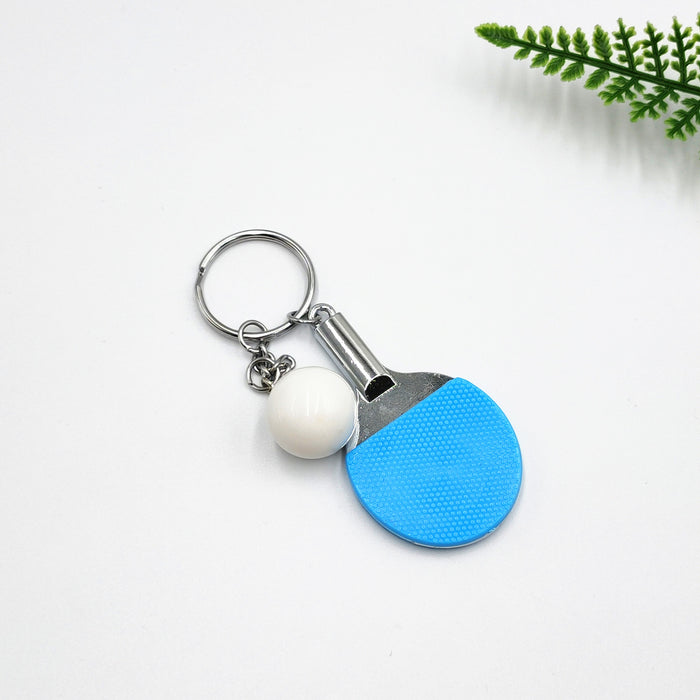 Wholesale Table tennis racket keychain pendant, table tennis fan souvenir