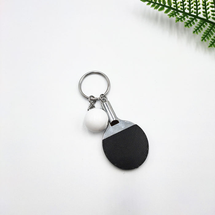 Wholesale Table tennis racket keychain pendant, table tennis fan souvenir