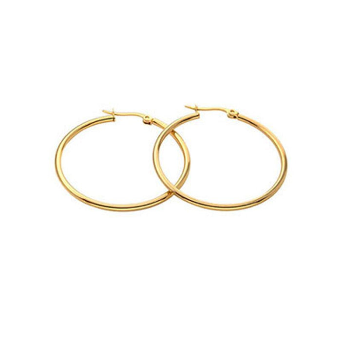 Wholesale Stainless Steel Earrings Exaggerated Large Titanium Steel Round Circle Earrings