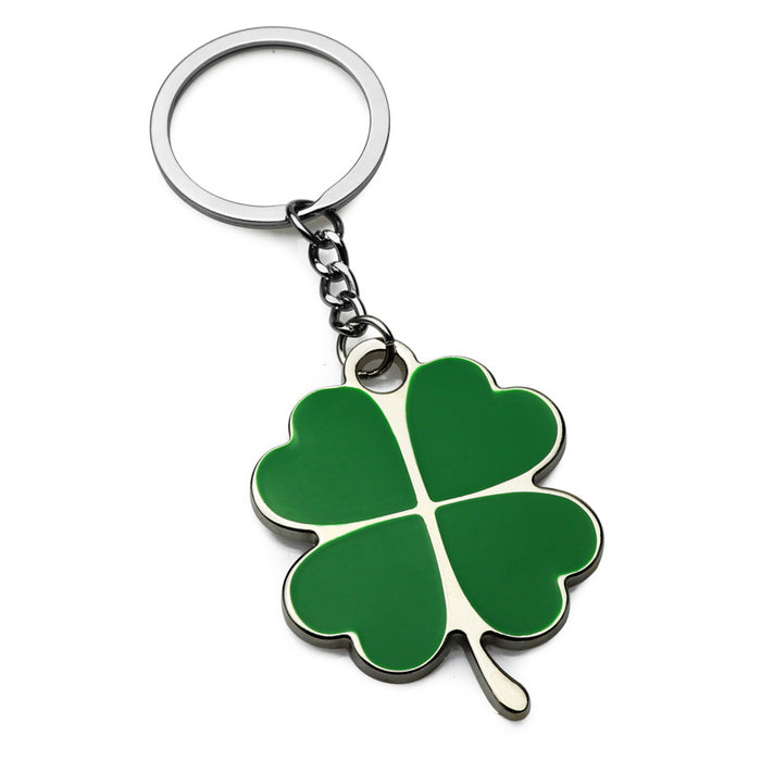 Wholesale Zinc Alloy Lucky Four-leaf Clover Keychain JDC-KC-XunX018