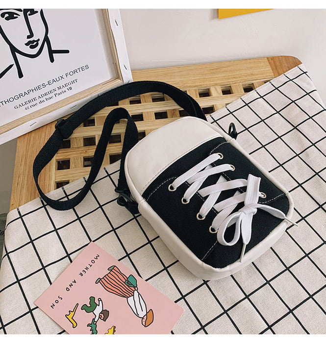 Wholesale Fashion canvas bag, women's bag, new shoulder bag, candy small round bag, stylish and personalized women's bag