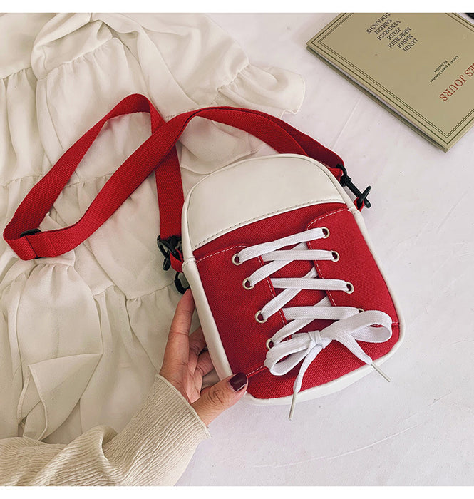Wholesale Fashion canvas bag, women's bag, new shoulder bag, candy small round bag, stylish and personalized women's bag