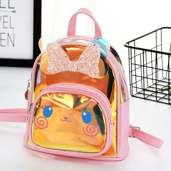 Wholesale New Children' s Backpack Leisure Travel Lightweight Laser Backpack Cute Cartoon Dance Girls Kindergarten School Bag