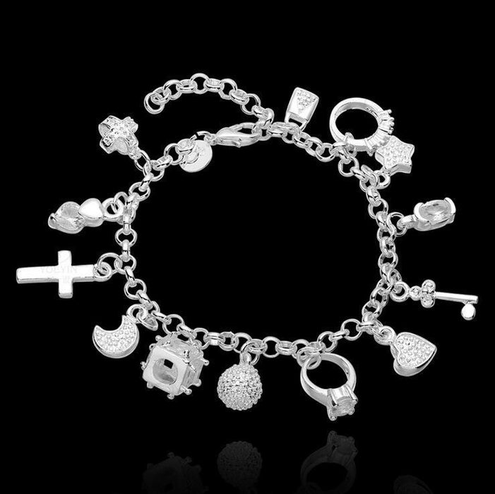 Wholesale Thirteen Pendant Alloy Bracelet JDC-BT-WeiWan002