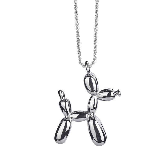 Wholesale Titanium Steel Balloon Dog Pendant Necklace JDC-NE-LangDi008