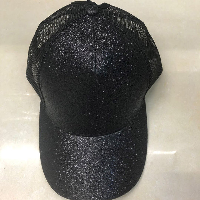 Wholesale Cotton Sequined Mesh Cap Ponytail Cap Ball Cap JDC-FH-ZhanH002