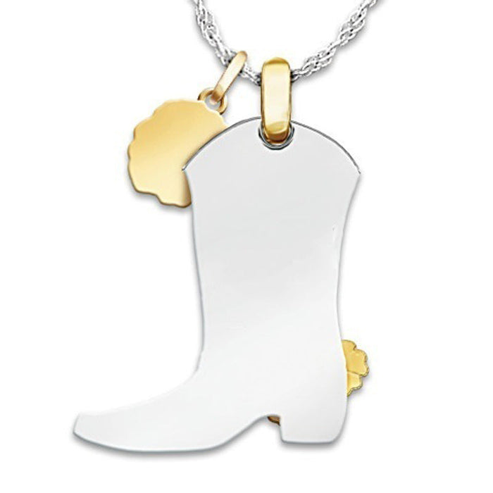 Wholesale Alloy Western Rose Boots Necklace JDC-NE-ManT008