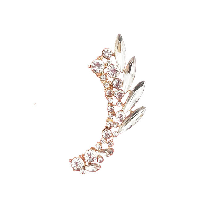 Wholesale Popular crystal ear bone clip, fashionable and versatile, single-sided diamond inlaid personalized ear clip earrings accessories