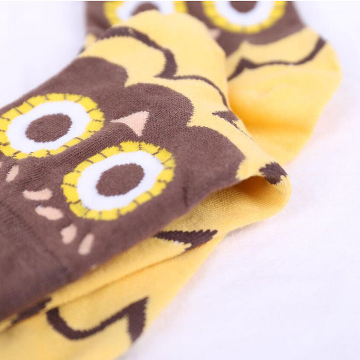 Wholesale Japanese Style Women's Socks Cartoon Owl Cute Animal JDC-SK-CG018