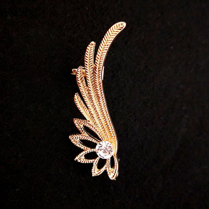 Wholesale Earrings with fashionable and personalized hollow angel wings, ear clips, and hanging earrings for women