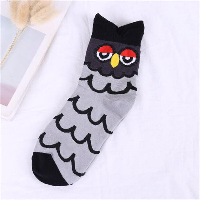 Wholesale Japanese Style Women's Socks Cartoon Owl Cute Animal JDC-SK-CG018