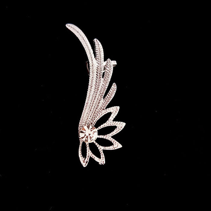 Wholesale Earrings with fashionable and personalized hollow angel wings, ear clips, and hanging earrings for women