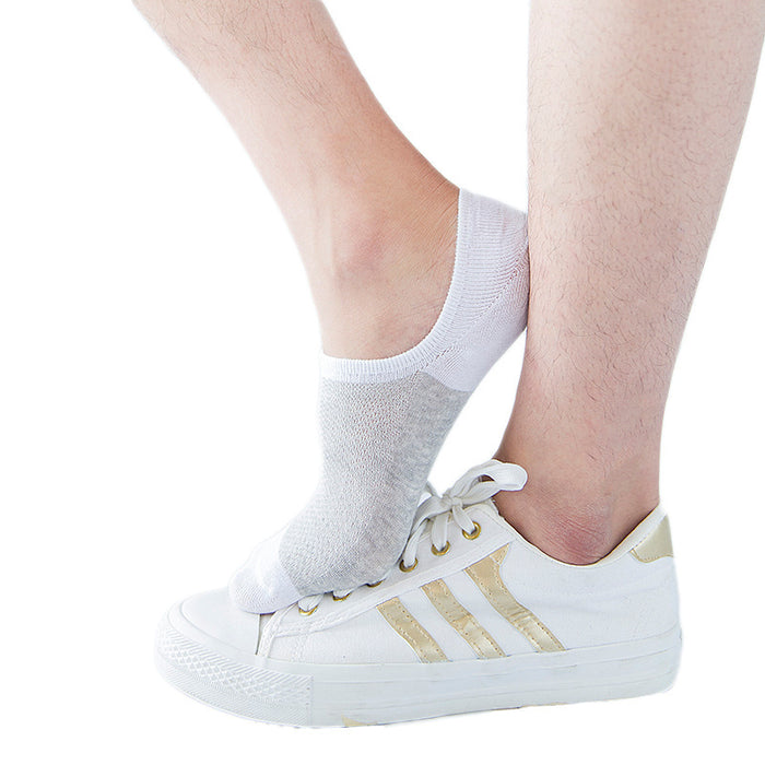 Wholesale Mesh breathable invisible boat socks, anti odor and sweat absorbing silicone anti slip socks