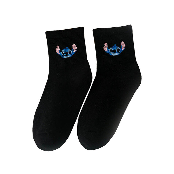 Wholesale Cartoon Cotton Mid-tube Boat Socks JDC-SK-Lanh009