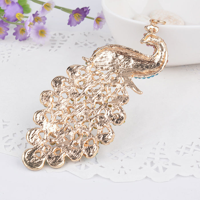 Wholesale Diamond Peacock Alloy Keychain JDC-KC-CH110