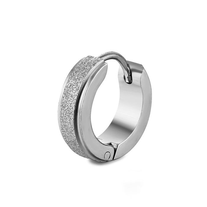 Wholesale Fashionable Step Ear Buckle Personalized New Exaggerated Fashion Titanium Steel Ear Ring Hand Polished