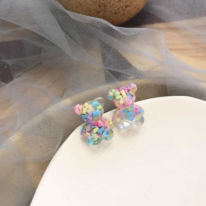 Wholesale Bear Colorful Earrings