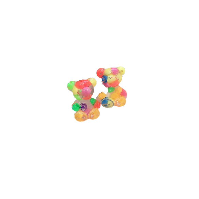 Wholesale Bear Colorful Earrings