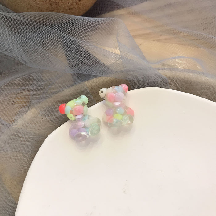Wholesale Bear Colorful Earrings