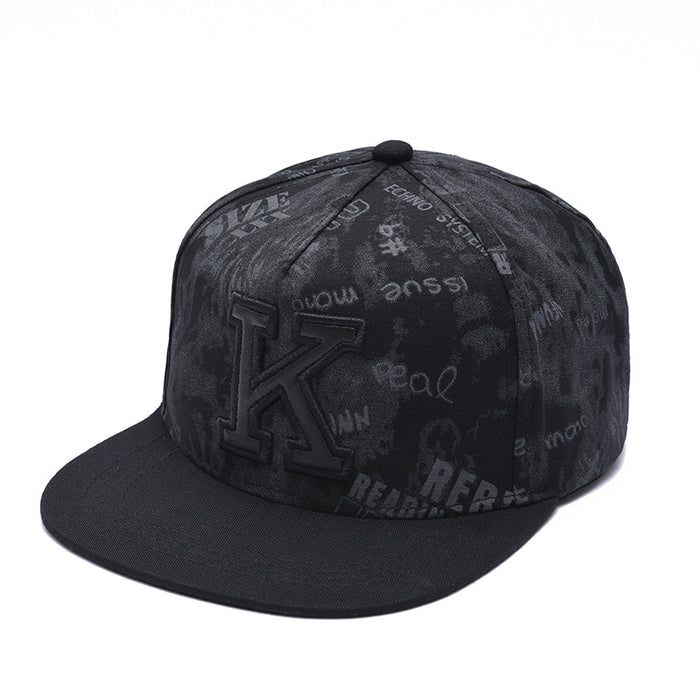 Wholesale Flat Brim Printed Acrylic Baseball Cap JDC-FH-GuanXiu001