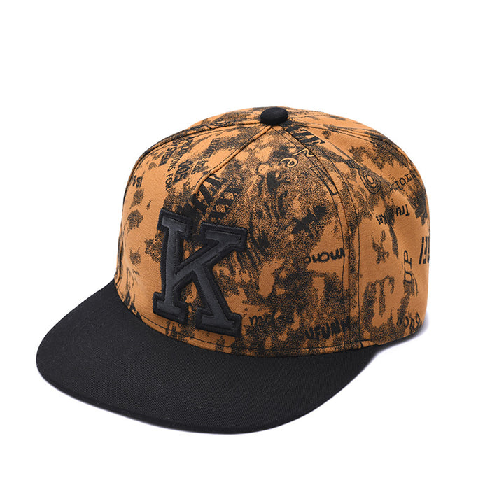 Wholesale Flat Brim Printed Acrylic Baseball Cap JDC-FH-GuanXiu001