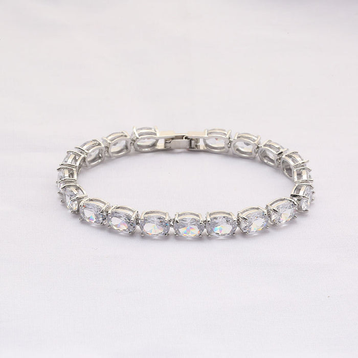 Wholesale Bracelet Copper Jewelry Crystal Colorful Bracelet Rose Gold Colorful Bracelet Zircon Bracelet