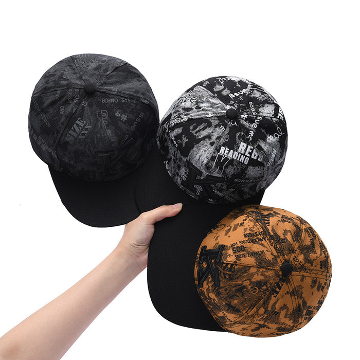 Wholesale Flat Brim Printed Acrylic Baseball Cap JDC-FH-GuanXiu001