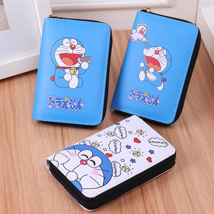 Wholesale Cartoon Cute Zipper pu Leather Multi-compartment Coin Purse for Boys and Girls Students