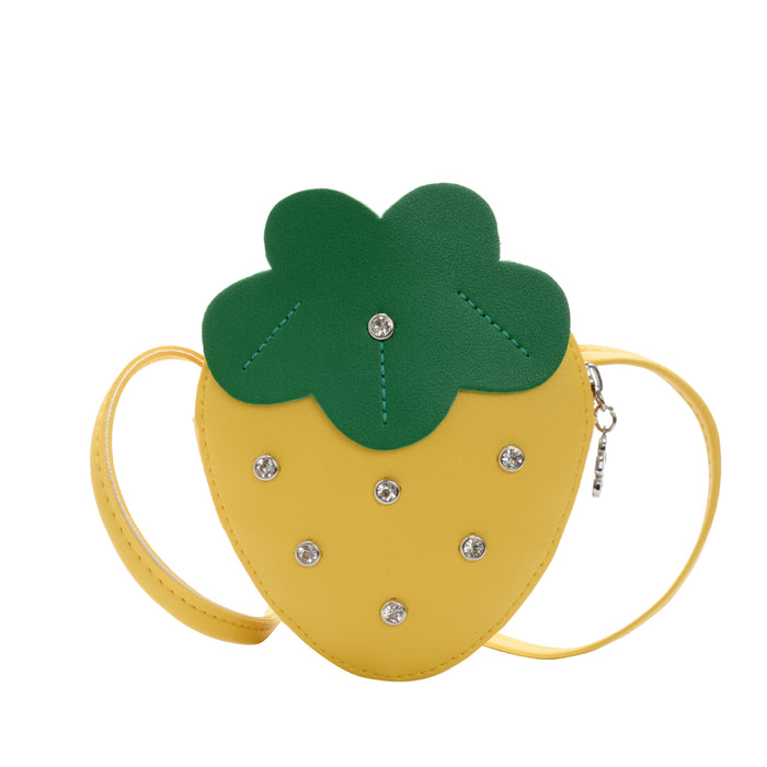 Wholesale Children's bag shoulder messenger bag strawberry  little girl all-match coin purse travel bag