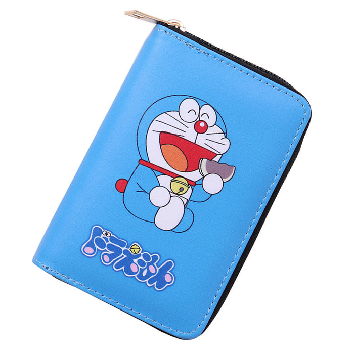 Wholesale Cartoon Cute Zipper pu Leather Multi-compartment Coin Purse for Boys and Girls Students