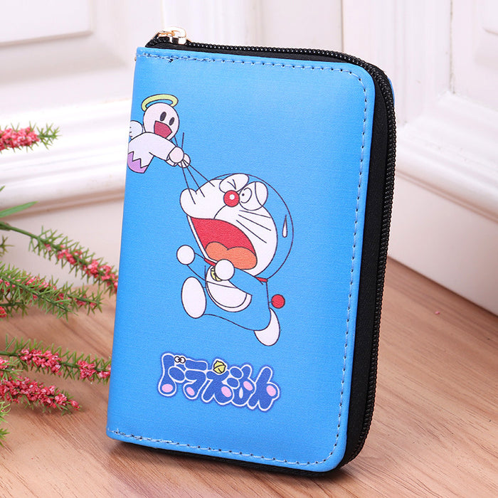 Wholesale Cartoon Cute Zipper pu Leather Multi-compartment Coin Purse for Boys and Girls Students