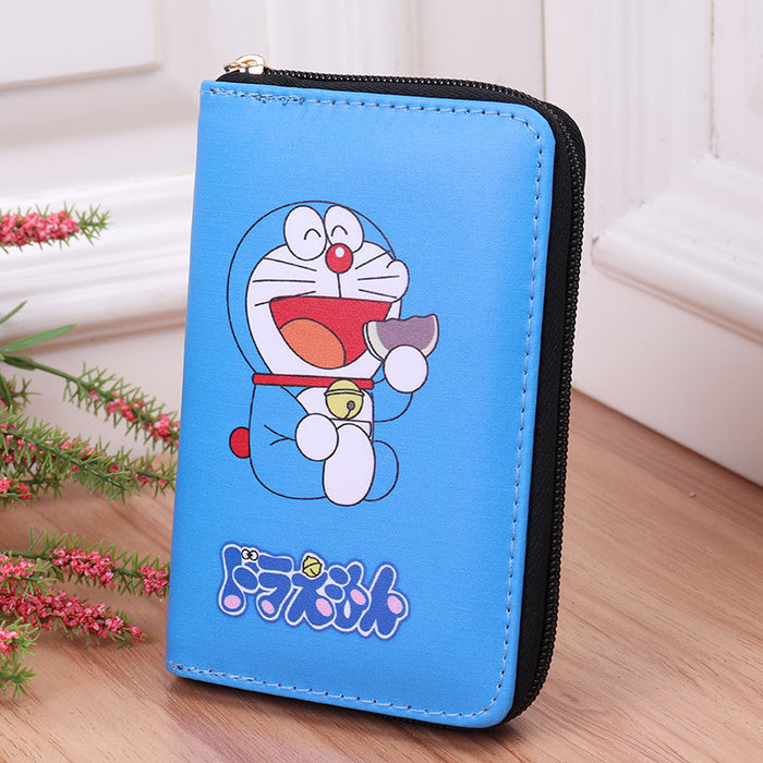 Wholesale Cartoon Cute Zipper pu Leather Multi-compartment Coin Purse for Boys and Girls Students