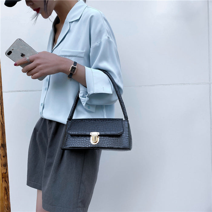 Wholesale Popular new versatile stone patterned fashionable shoulder bag, underarm bag