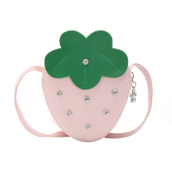 Wholesale Children's bag shoulder messenger bag strawberry  little girl all-match coin purse travel bag