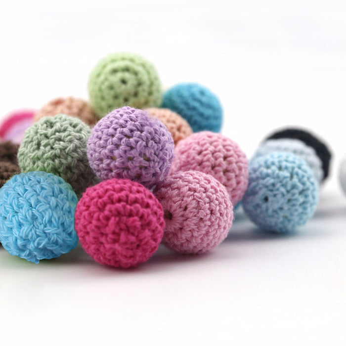 Wholesale 10PCS 16mm Wooden Cotton Thread Crochet Yarn Balls JDC-BDS-BaoQin016