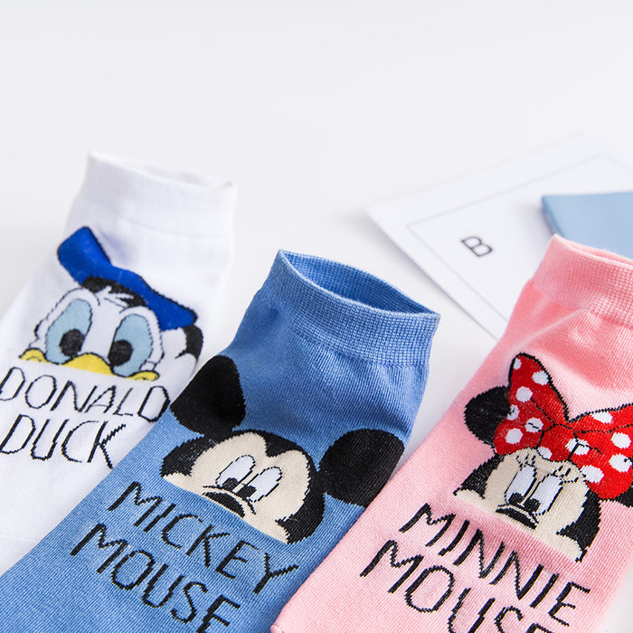 Wholesale Spring, summer, and autumn new women's shallow mouth cotton socks cartoon women's boat socks