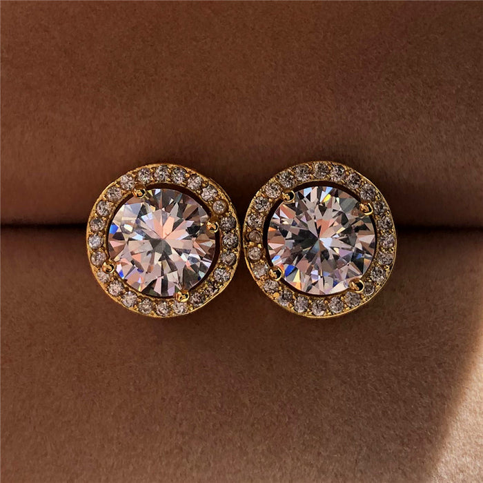 Wholesale Personalized and fashionable earrings for women, simple and versatile, elegant and stylish zircon earrings