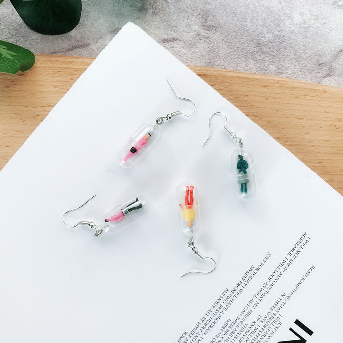 Wholesale Cartoon Funny Translucent Earrings