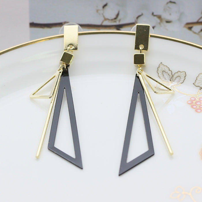 Wholesale Simple Geometric Triangle Copper Earrings JDC-ES-MiD005