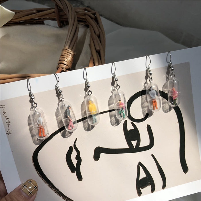 Wholesale Cartoon Funny Translucent Earrings