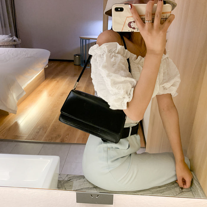 Wholesale Women's bag, fashionable one shoulder armpit bag, casual versatile small square bag