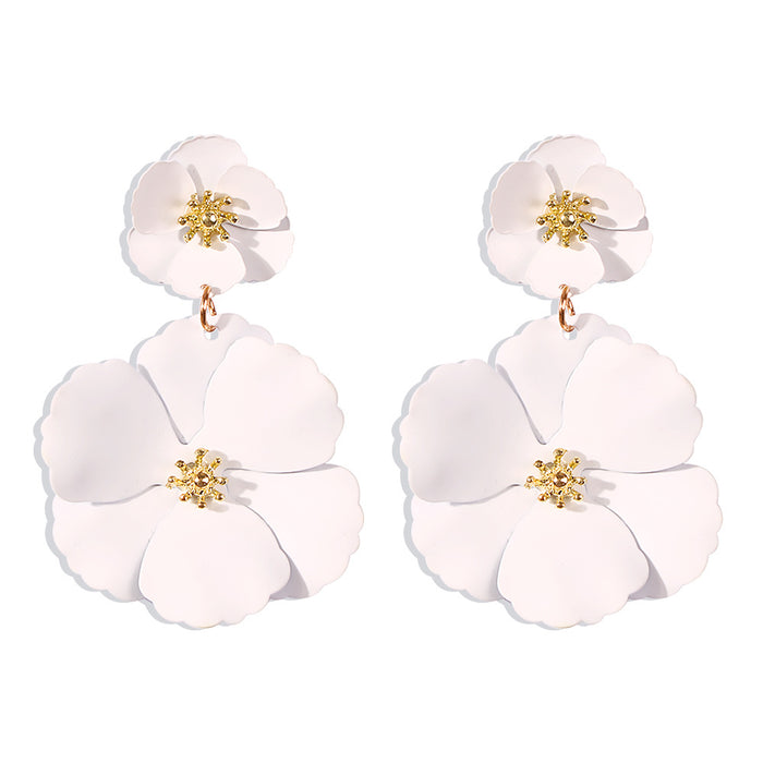 Wholesale Flower Ear Alloy Earrings JDC-ES-QianDi027