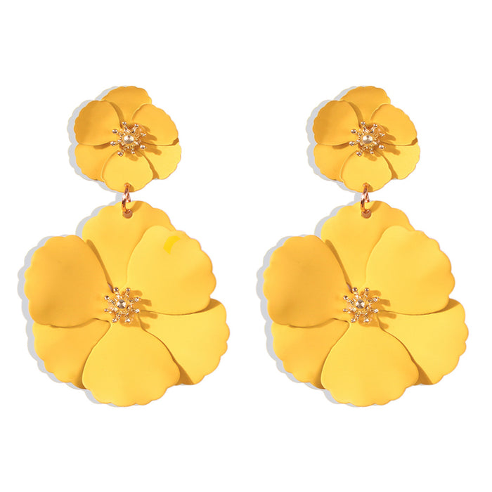 Wholesale Flower Ear Alloy Earrings JDC-ES-QianDi027