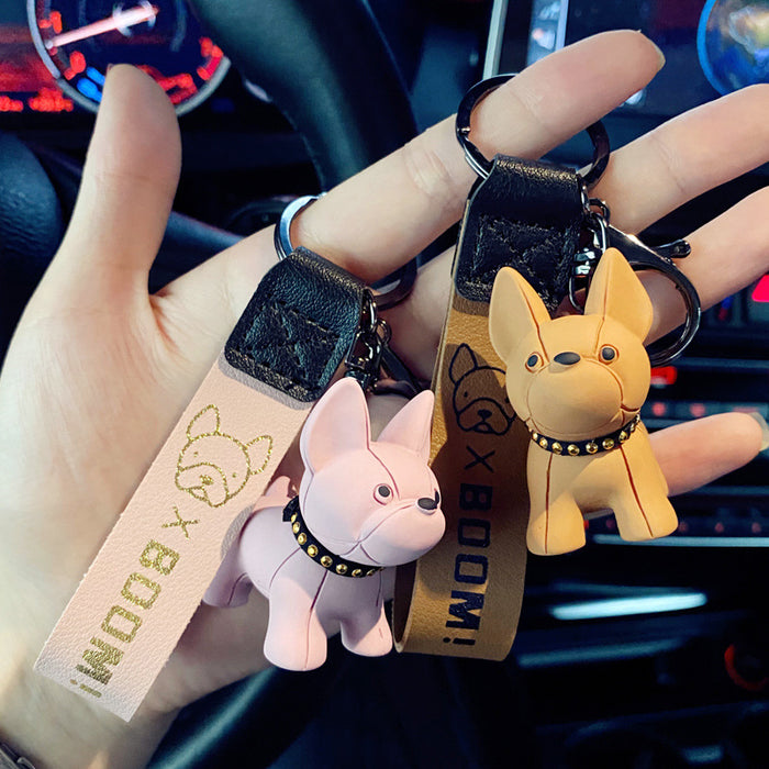 Wholesale Cartoon Resin French Bulldog Keychain JDC-KC-YY096