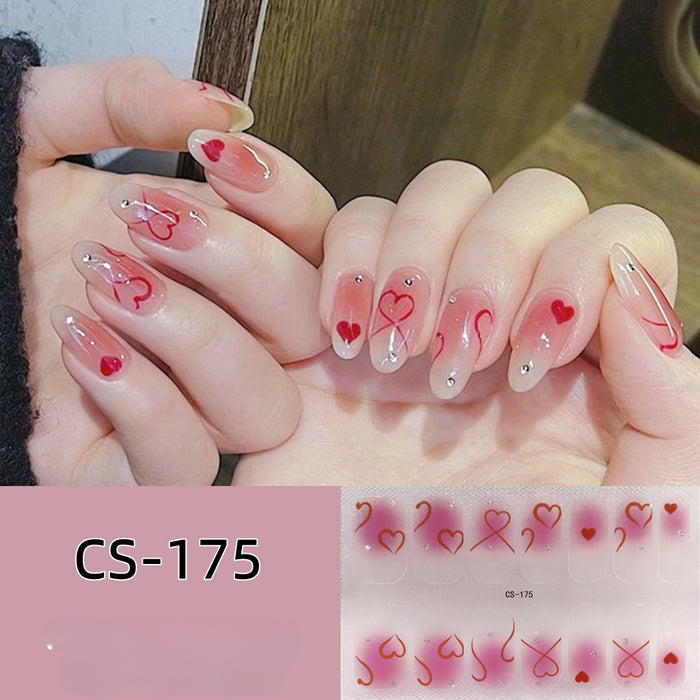 Wholesale No-bake Gel Waterproof Long-lasting 3D Nail Stickers JDC-NS-ARS004