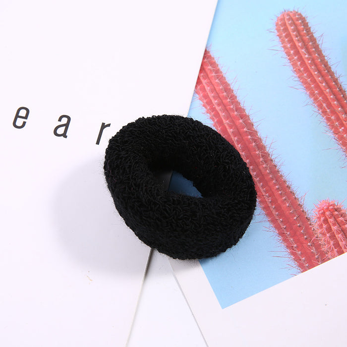 Wholesale Candy color high elastic towel hair band large hair rubber band thickened hair rope hair accessories