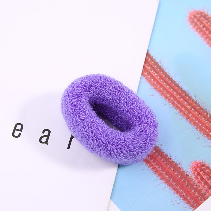 Wholesale Candy color high elastic towel hair band large hair rubber band thickened hair rope hair accessories