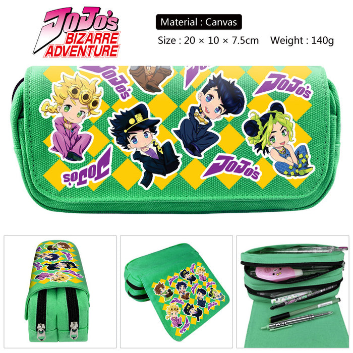 Wholesale Anime Cartoon Canvas Pencil Case Stylish Student Stationery Pouch