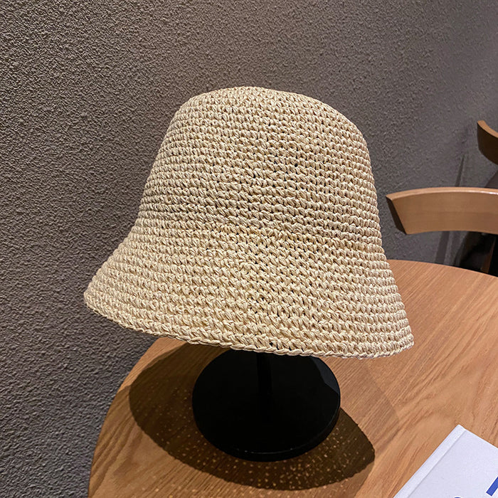 Wholesale Straw Hat Fashionable Beach Sunshade Woven Fisherman Hat